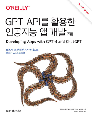 GPT API를 활용한 인공지능 앱 개발 : 오픈AI o1, 랭체인, 라마인덱스로 만드는 AI 프로그램